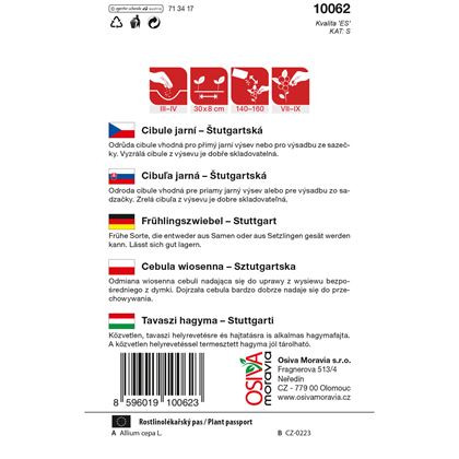 Osiva - Cibule kuchyňská ŠTUTGARTSKÁ, 10ks