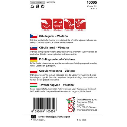 Osiva - Cibule kuchyňská VŠETANA, 10ks