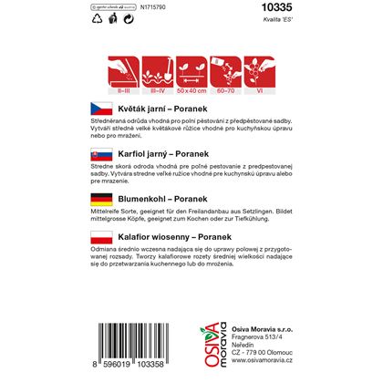Osiva - Květák PORANEK, 10ks