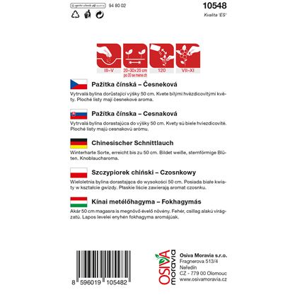 Osiva - Pažitka čínská česneková, 10ks