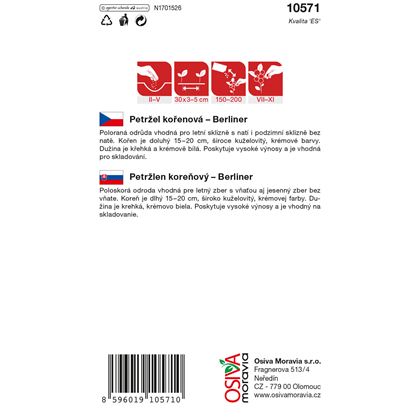 Osiva - Petržel kořenová BERLINER, 10ks