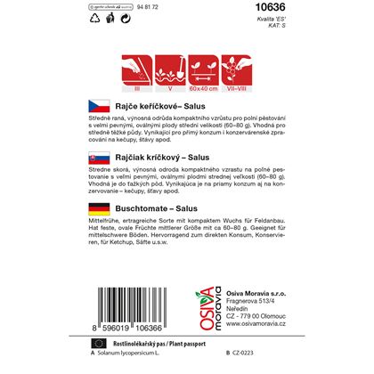 Osiva - Rajče keříčkové SALUS, 10ks