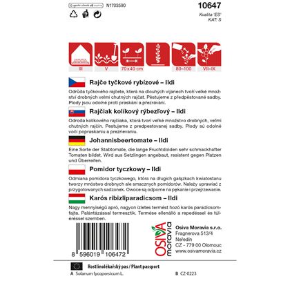 Osiva - Rajče tyčkové rybízové ILDI, 10ks