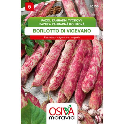 Osiva - Fazol tyčkový BORLOTTO DI VIGEVANO, 10ks