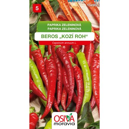 Osiva - Paprika zeleninová - pálivá BEROS (KOZÍ ROH), 10ks